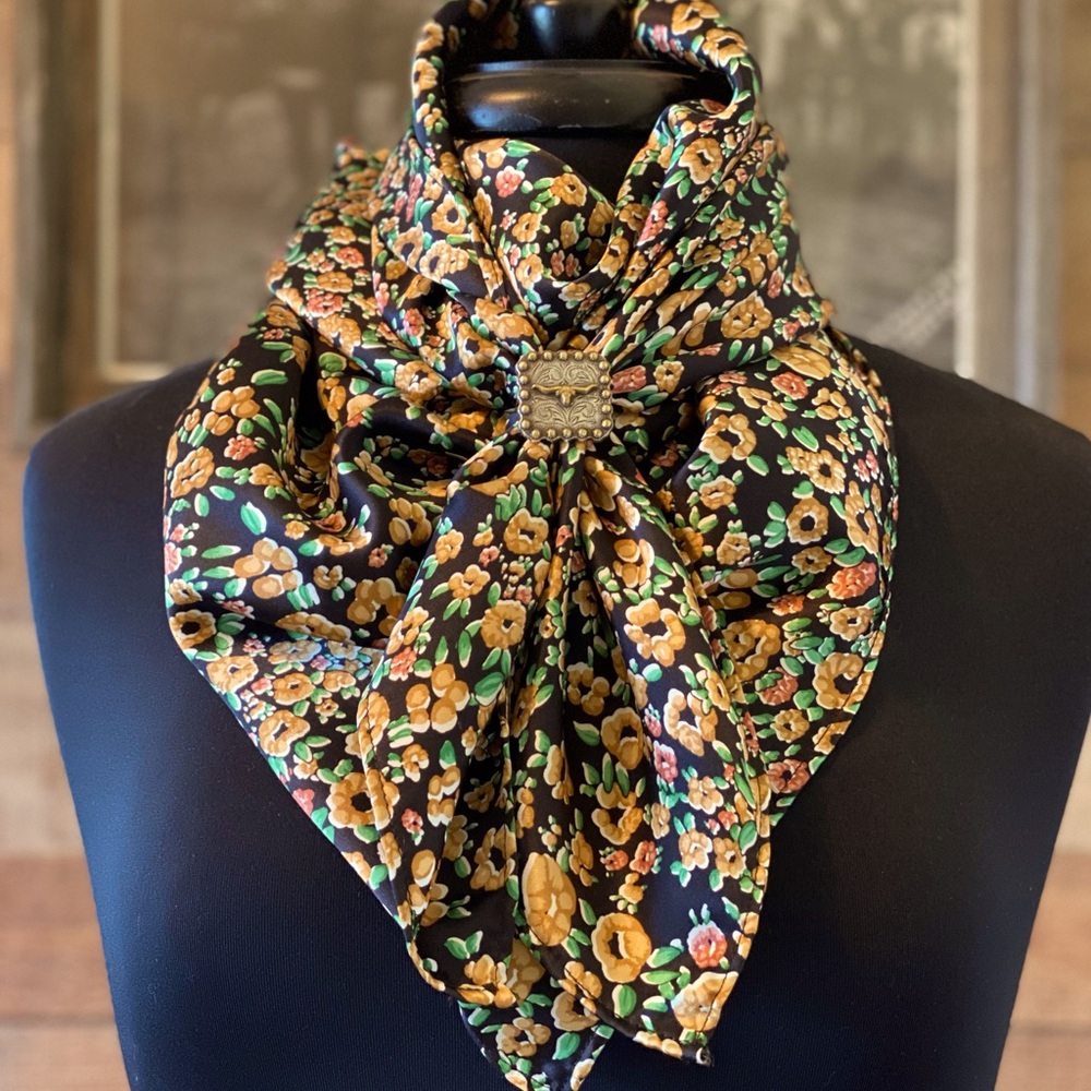 Golden Floral Wild Rag